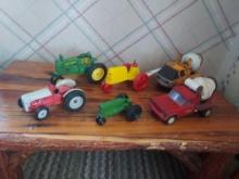 Assortment of Toy Tractors & Tonka Toys