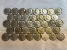 40 Kennedy 40 percent Silver Half Dollars