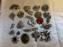 assorted ladies brooches
