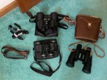 Herters Hand Made Binoculars 7x50, Bushnell 10x50 Binoculars, Jason Model 266F 7x35 Binoculars