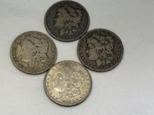 4 Morgan Silver Dollars