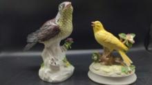 Porcelain Bird Figurine and Gorham Ceramic music box