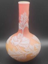 Antique Thomas Webb peachblow cameo glass vase