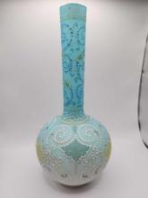 Fabulous antique "jeweled" enamel vase