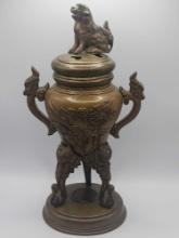 Antique (20th century) Chinese bronze censer, insence burner