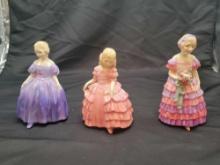 3 Royal Doulton figures, Marie, Rose and The Little Bridesmaid