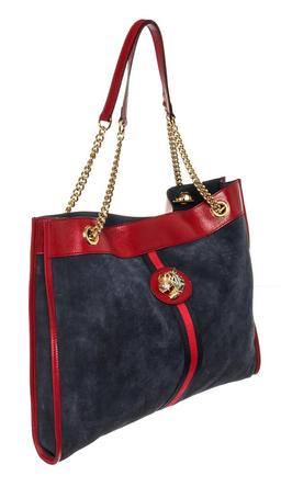 Gucci Blue Suede Rajah Large Tote