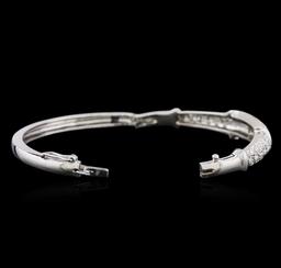 14KT White Gold 2.30 ctw Diamond Bangle Bracelet