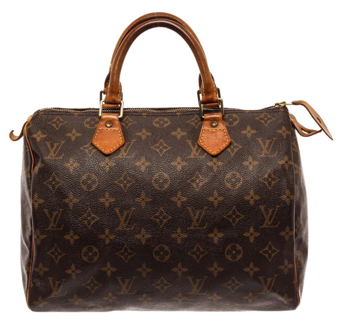 Louis Vuitton Brown Monogram Canvas Speedy 30 Satchel Bag