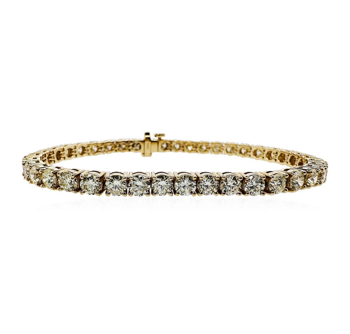 10.04 ctw Diamond Tennis Bracelet - 14KT Yellow Gold