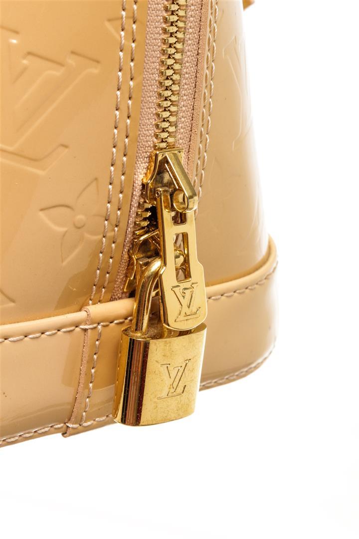 Louis Vuitton Gold Monogram Vernis Alma PM Handbag