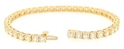 10.89 ctw Diamond Tennis Bracelet - 14KT Yellow Gold