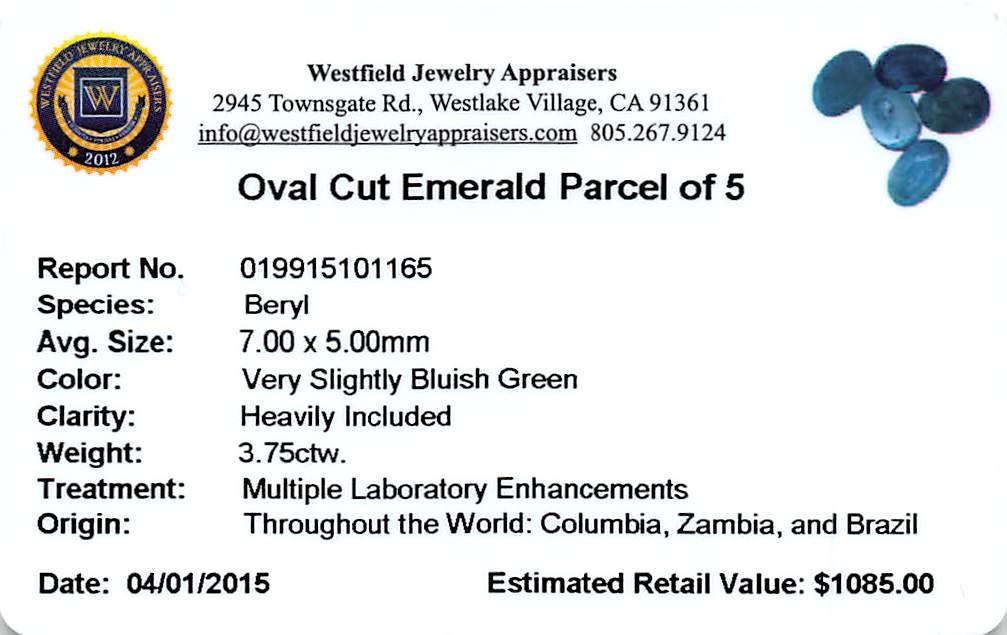 3.75 ctw Oval Mixed Emerald Parcel