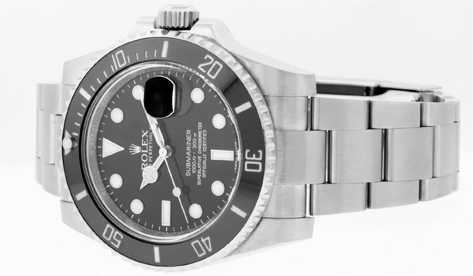 Rolex Mens Stainless Steel Ceramic Insert 40mm Submariner Wristwatch