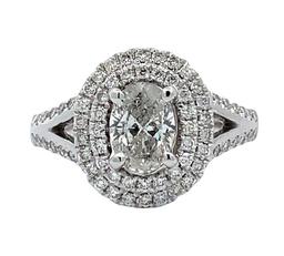 1.57 ctw Diamond Ring - 14K White Gold