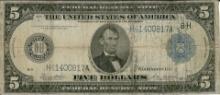 1914 $5 Federal Reserve Bank Note