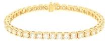 12.34 ctw Diamond Tennis Bracelet - 14KT Yellow Gold