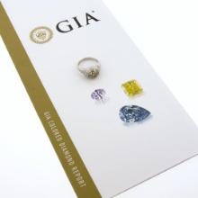 Antique Platinum GIA 2.64 ctw Old European Fancy Color Diamond Engraved Ring