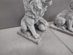 2 Lion Sculptures