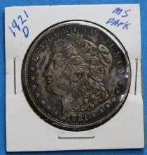 1921 D Denver Morgan Silver Dollar