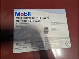 Drum of Mobil 15w-40 Motor Oil & Barrel Pump