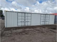 1 Trip 40' High Side Shipping Container w/ 2 Side Doors