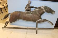 HORSE AND RIDER COPPER WEATHERVANE