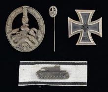 3 WWII STYLE GERMAN BADGES & AWARDS.
