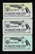 LOT OF 130 ROUNDS OF NAVY ARMS .32 SHORT RIMFIRE