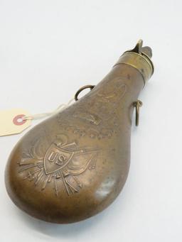 Antique Dixon "Batty" Peace Powder Flask