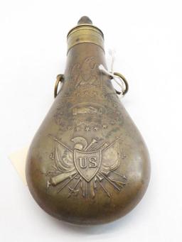 Antique Dixon "Batty" Peace Powder Flask