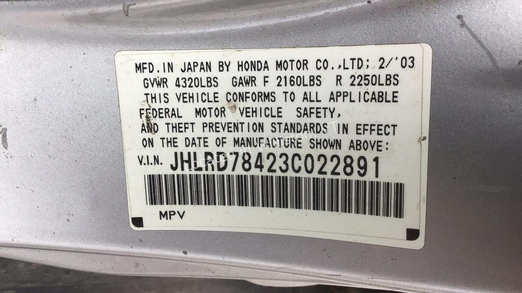 2003 Honda CR-V LX I4, 2.4L