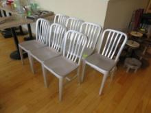 (7) Brushed Aluminum Chairs