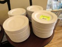 (75+/-) Porcelain White Dinner Plates