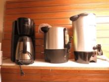 (2) Hot Beverage Dispensers, (1) Coffee Maker
