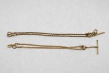 (2) Vintage Gold Filled Watch Chains