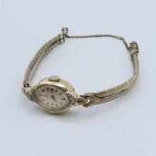 Vintage 14K Yellow Gold Omega Ladies Wrist Watch
