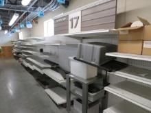 LOZIER WALL SHELVING 72IN TALL 22/22 NO BASE DECKS - 44FT RUN - BY THE FOOT