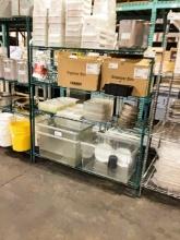 4 TIER GREEN POLY COATED METRO SHELVING UNIT