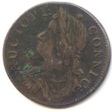 USA/Connecticut 1787 1/2 penny copper VF VERY SCARCE