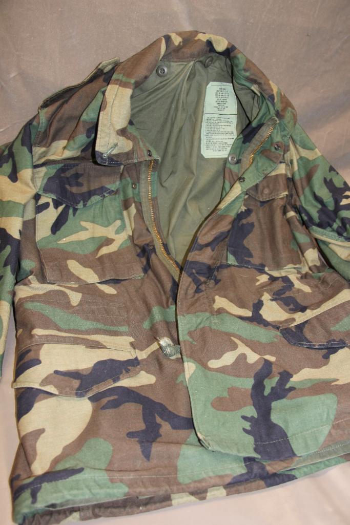 Two US Military Camo Cold Weather Coats