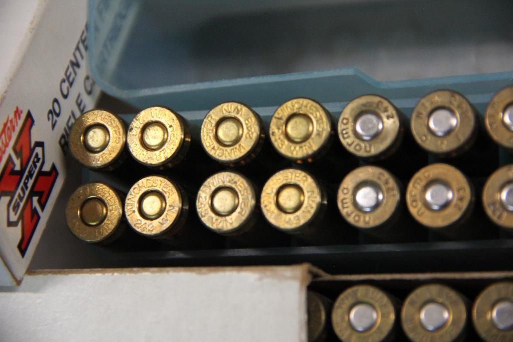 51 Cartridges 243 Win Plus 9 Fired Brass