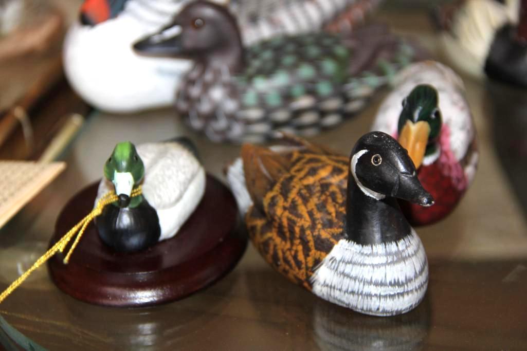 Collection of Small Ducks and Pheasant Figures