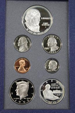 1993-S US Mint Prestige Set in Book-Style Case