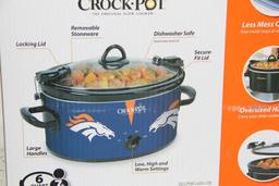 Copper Chef 12" Electric Skillet and 6 Qt. Broncos Crock Pot