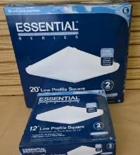 20" & 12" Lithonia Lighting Essential Series Low Profile Square Light Fixtures