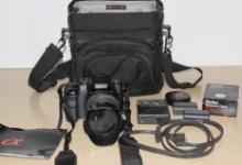 Sony Digital Camera in Case with Batteries and More