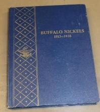 Incomplete 3-Page Book of Buffalo Nickels 1913-1938