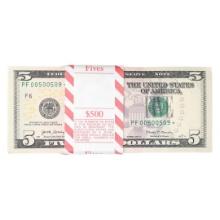 Pack of (100) 2017A $5 Federal Reserve STAR Notes Atlanta - Mostly Consecutive