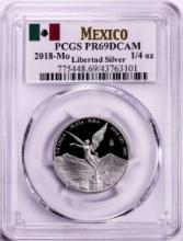 2018-Mo Mexico Proof 1/4 oz Silver Libertad Coin PCGS PR69DCAM